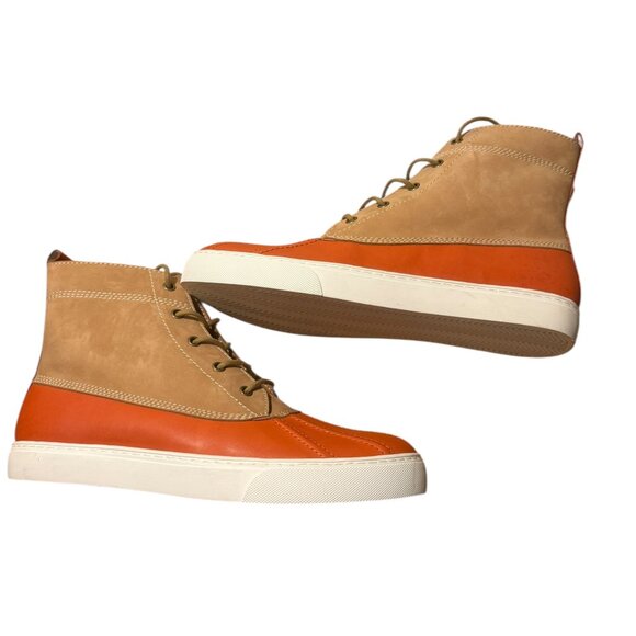 Men's BASS Huckleberry Duck Boot 8.5 NWOB Pumpkin Orange - Picture 3 of 9